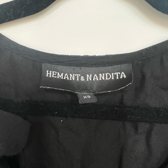 Hermant & Nandita Dress- black and neon with tassels - Picture 2 of 5